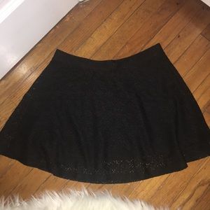 Black mesh skater skirt
